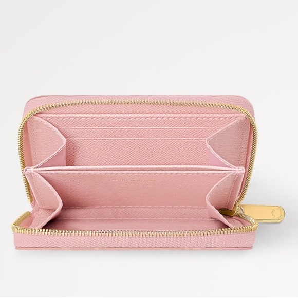 Louis Vuitton Damier Azur & Rose Ballerine Pink Zippy Coin Purse Padlock - Picture 13 of 13